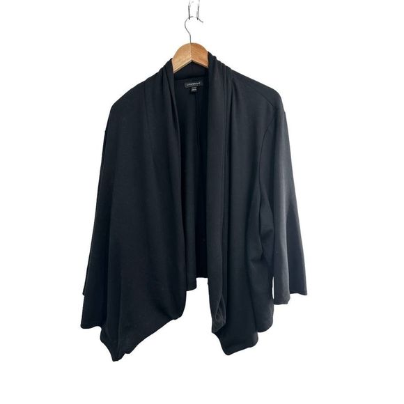 Lane Bryant Black‎ Open Front Short Sleeve Blazer 26/28 - Picture 1 of 7
